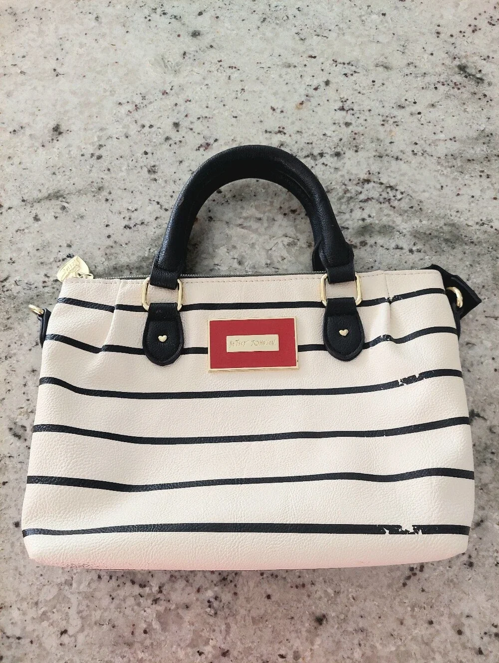 XOX Betsey Johnson Pinch Satchel in Stripe